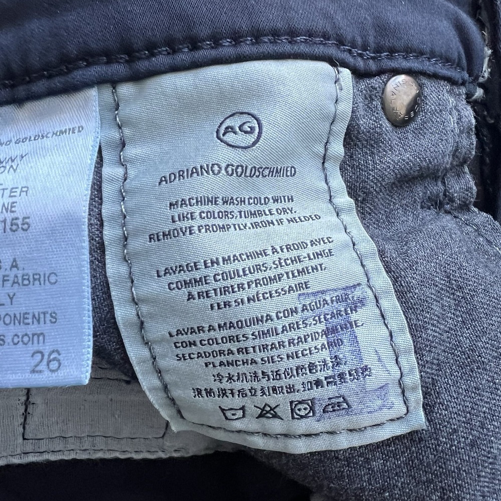 AG Adriano Goldschmied Jeans Size 26R Dark Blue The Prima Ankle Cigarette Leg - Picture 13 of 13
